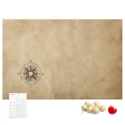 Tableau d’affichage en liège Boussole toile