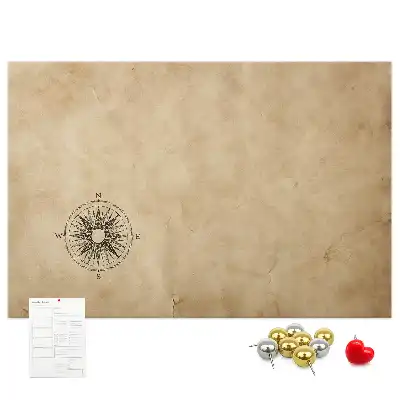 Tableau d’affichage en liège Boussole toile