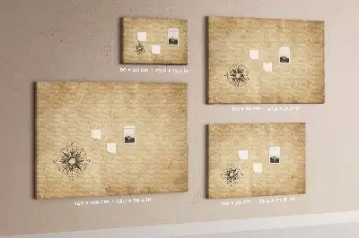 Tableau d’affichage en liège Boussole toile