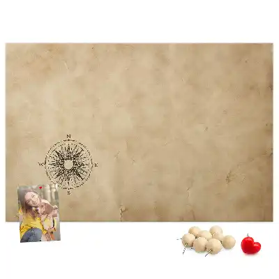 Tableau d’affichage en liège Boussole toile