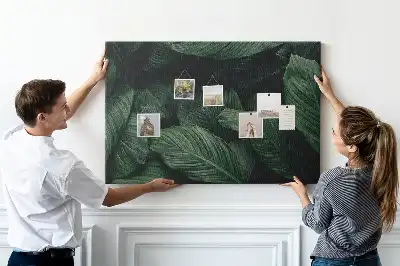 Tableau en liège déco Monstera tropicale