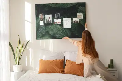 Tableau en liège déco Monstera tropicale
