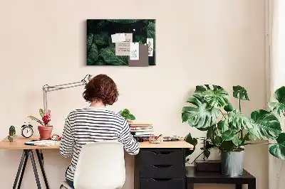 Tableau en liège déco Monstera tropicale