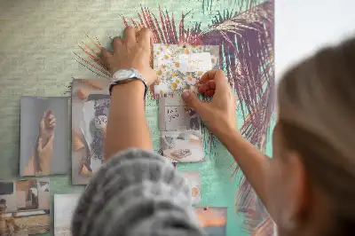 Tableau de liège motif palmiers tropicaux