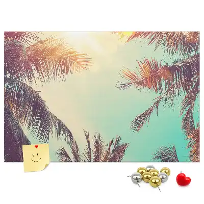 Tableau de liège motif palmiers tropicaux
