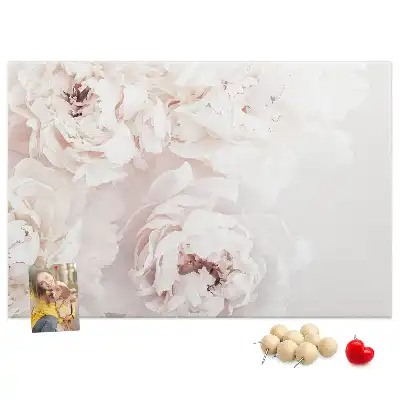 Tableau d’affichage en liège Fleurs de pivoine
