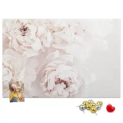 Tableau d’affichage en liège Fleurs de pivoine