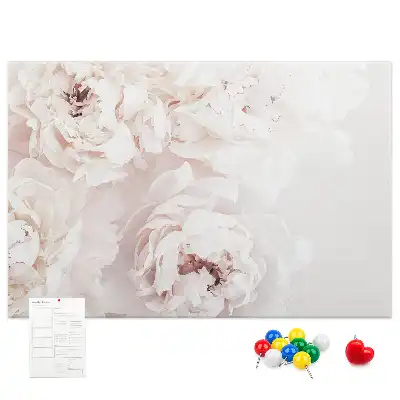 Tableau d’affichage en liège Fleurs de pivoine