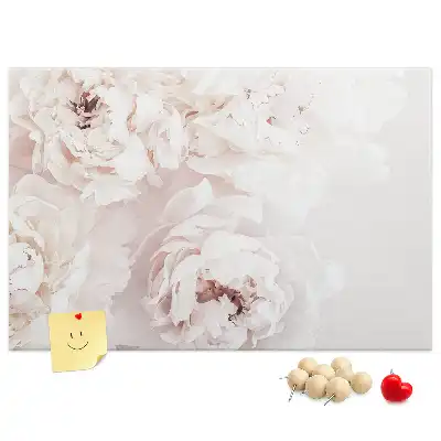 Tableau d’affichage en liège Fleurs de pivoine