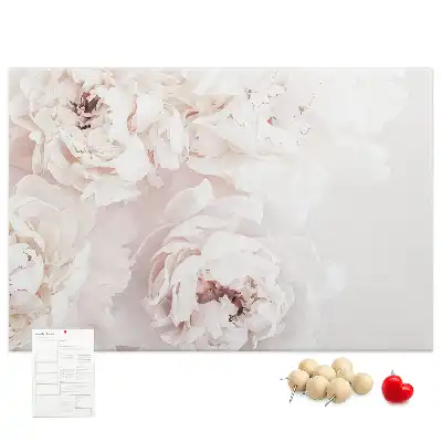 Tableau d’affichage en liège Fleurs de pivoine