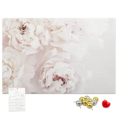 Tableau d’affichage en liège Fleurs de pivoine