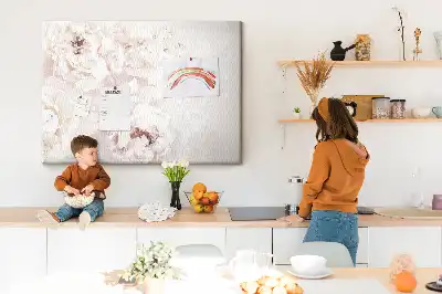 Tableau d’affichage en liège Fleurs de pivoine