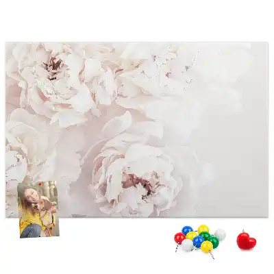 Tableau d’affichage en liège Fleurs de pivoine