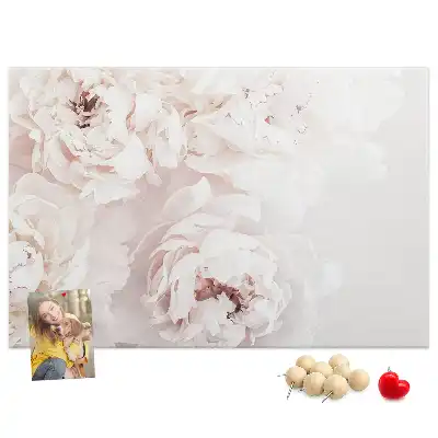 Tableau d’affichage en liège Fleurs de pivoine