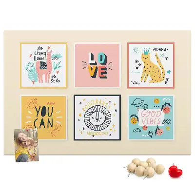 Tableau en liège déco Slogans de motivation
