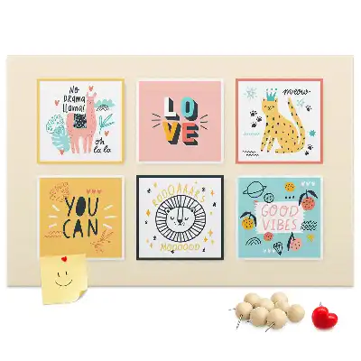 Tableau en liège déco Slogans de motivation