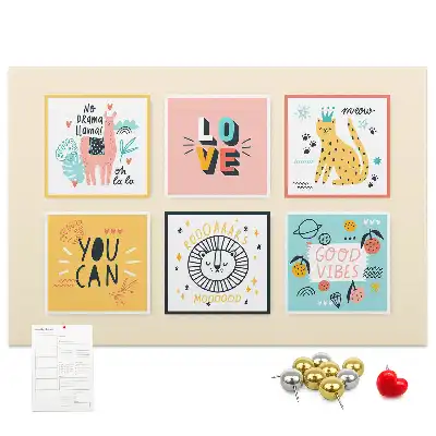 Tableau en liège déco Slogans de motivation