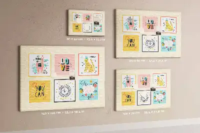 Tableau en liège déco Slogans de motivation