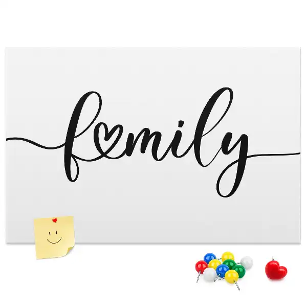 Tableau de liège Inscription "family"