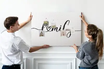Tableau de liège Inscription "family"
