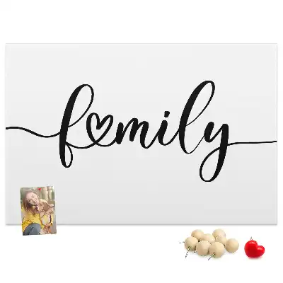 Tableau de liège Inscription "family"