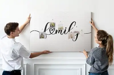 Tableau de liège Inscription "family"
