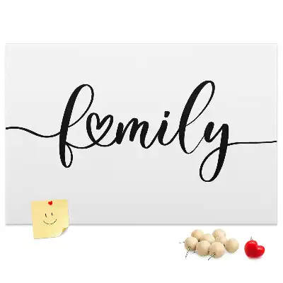 Tableau de liège Inscription "family"