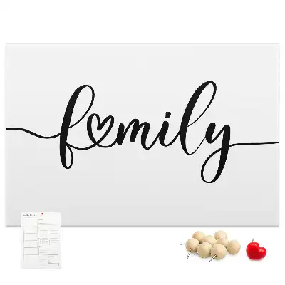 Tableau de liège Inscription "family"