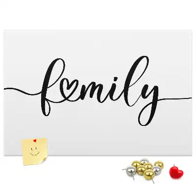 Tableau de liège Inscription "family"
