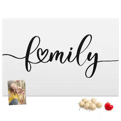 Tableau de liège Inscription "family"