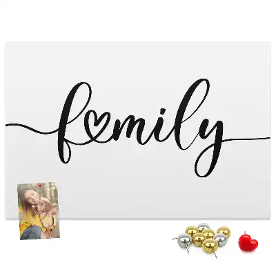 Tableau de liège Inscription "family"
