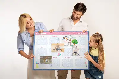 Tableau d’affichage en liège Calendrier mensuel mural