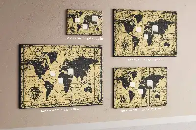 Tableau de liège Globe terrestre de style rétro