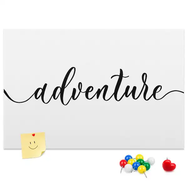 Tableau de liège Inscription aventure