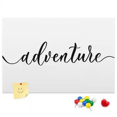 Tableau de liège Inscription aventure