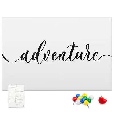 Tableau de liège Inscription aventure