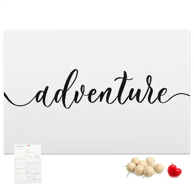 Tableau de liège Inscription aventure
