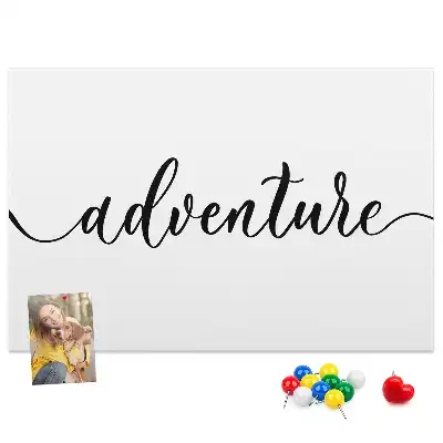 Tableau de liège Inscription aventure
