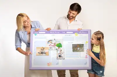 Tableau d’affichage en liège Planificateur annuel rose