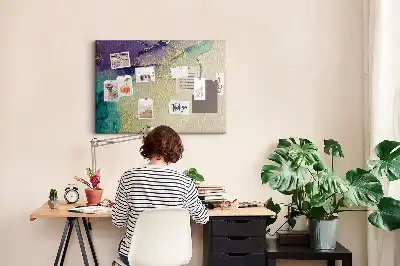 Tableau d’affichage en liège Pierre veinée décorative