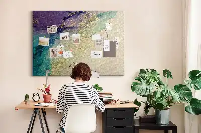 Tableau d’affichage en liège Pierre veinée décorative