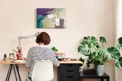 Tableau d’affichage en liège Pierre veinée décorative