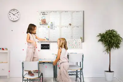 Tableau d’affichage en liège Calendrier mural hebdomadaire