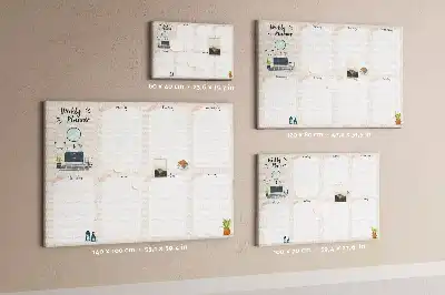 Tableau d’affichage en liège Calendrier mural hebdomadaire