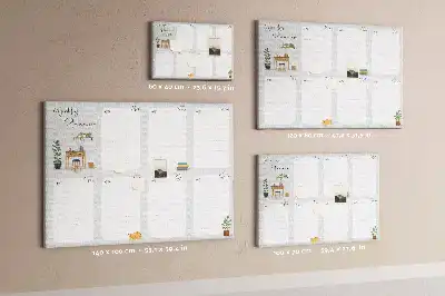 Tableau de liège Planificateur chaleureux pour la semaine