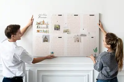 Tableau d’affichage en liège Planning de la semaine organisateur