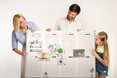 Tableau d’affichage en liège Planning de la semaine organisateur