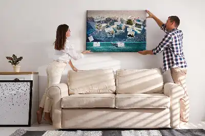 Tableau en liège déco Baleine eau