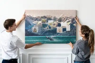 Tableau en liège déco Baleine eau