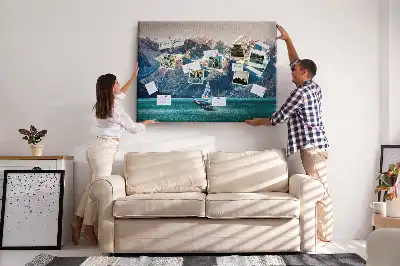 Tableau en liège déco Baleine eau